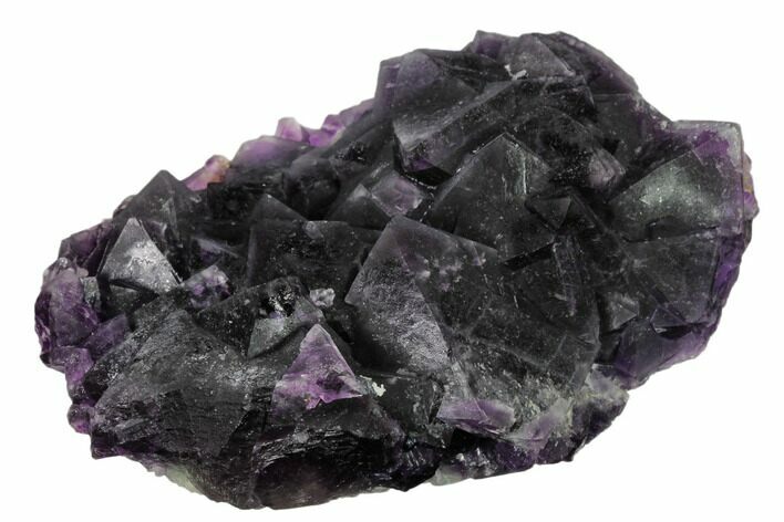 Purple Octahedral Fluorite Crystal Cluster - Fluorescent! #149674